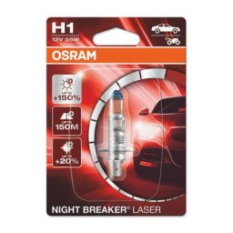 OSRAM Ampoule Night Breaker Laser H1 12V/55W - X1, blanc, taille 135 mm