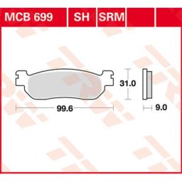 TRW Lucas Brake pad MCB699