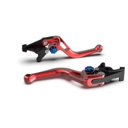 Levier de frein LSL BOW pour Brembo 15/17/19 RCS, R37R, court, rouge/bleu