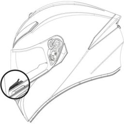 AGV K-1 / K-3 SV / K-5 Déflecteur d’haleine, noir