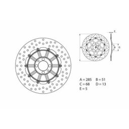 Brembo S.p.A. Disque de frein Oro fixe - 68B407D3