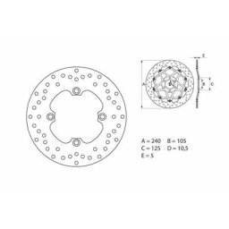 Brembo S.p.A. Disque de frein Oro fixe - 68B40780