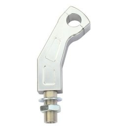 Ritz Ritz Alu-Riser style incurvé, poli, 120 mm, 1 pouce, avec guide de câble, argent