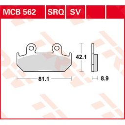 TRW Lucas Brake pad MCB562