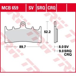TRW Lucas Brake pad MCB659