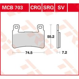 TRW Lucas Brake pad MCB703