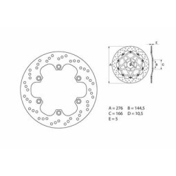 Brembo S.p.A. Disque de frein Oro fixe - 68B407E9