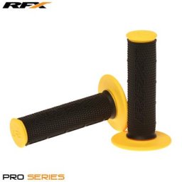 RFX Paire de poignées bi-composant Pro Series partie centrale noire (Noir/Jaune)