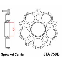JT SPROCKETS Support de couronne - 5 Silentbloc Ducati