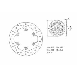 Brembo S.p.A. Disque de frein Oro fixe - 68B407E4
