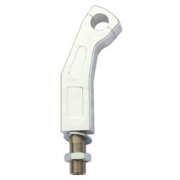 Style incurvé Ritz Alu-Riser, poli, 150 mm, 1 pouce, avec conduit de câble, argent