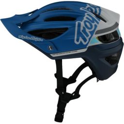 Troy Lee Designs A2 MIPS Silhouette Casque de vélo, blanc-turquoise-bleu, taille M L