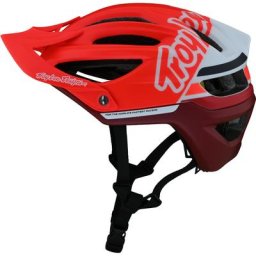 Troy Lee Designs A2 MIPS Silhouette Casque de vélo, blanc-rouge, taille M L