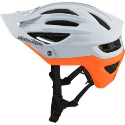 Troy Lee Designs A2 Decoy MIPS Casque de vélo, blanc-orange, taille M L