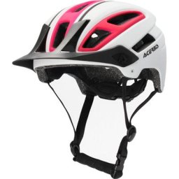 Acerbis Doublep Casque de VTT, blanc-rose, taille L XL