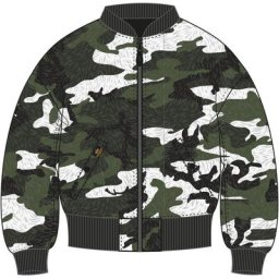Alpha Industries MA-1 OS Rev.Fur Veste femme, noir-multicolore, taille S pour Femmes