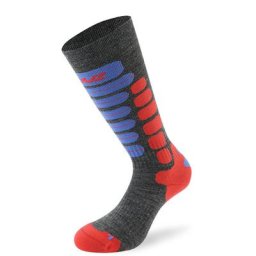 Lenz Skiing 2.0 Chaussettes pour enfants, gris-rouge-bleu, taille 27 28 29 30 pour Des gamins
