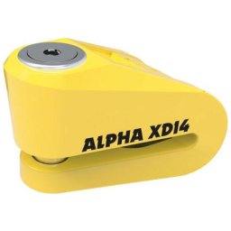 Oxford Alpha XD14 Stainless Verrouillage de disque (14mm Pin), jaune