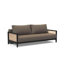 INNOVATION LIVING Canapé design Art Deco NARVI convertible lit 200*140 cm tissu Argus Brown