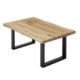 Table basse 110 cm HYPER en chene massif et métal