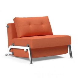 INNOVATION LIVING Fauteuil design SOFABED CUBED 02 CHROME Argus Rust convertible lit 200*90 cm