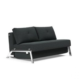 INNOVATION LIVING Canapé design CUBED 02 CHROME convertible 200*160 cm tissu Bouclé Black Raven