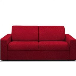 Canapé convertible NIGHT express 140 cm matelas 14 cm tissu rouge