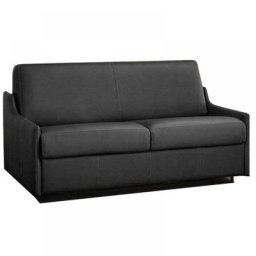 Canapé lit 3 places LUNA convertible EXPRESS 140cm microfibre gris graphite matelas 16 cm