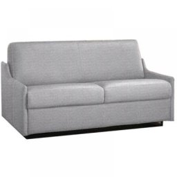 Canapé lit 2-3 places LUNA convertible EXPRESS 120cm tweed gris silex matelas 16 cm