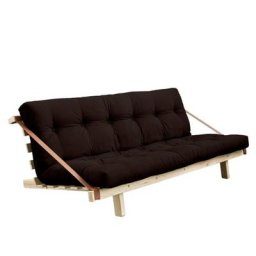 Banquette futon JUMP en pin massif coloris marron couchage 130 cm.