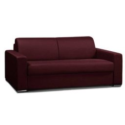 Canapé convertible 3- ALLURE matelas mémory 20cm lattes 160cm cuir vachette bordeaux