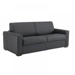 Canapé convertible EXPRESS 140cm DREAMER CUIR vachette gris,. matelas 16 cm