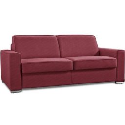 Canapé convertible 3-4 places EXCELLENCE 160 cm sommier lattes matelas MEMORY 18 cm inclus tweed rouge