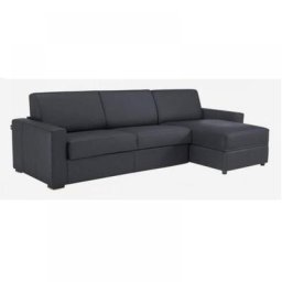 Canapé d'angle DREAMER convertible EXPRESS 120cm, polyuréthane gris,. matelas 16 cm