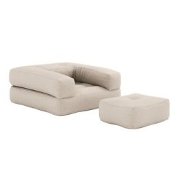 Fauteuil futon standard convertible MINI CUBE couleur beige