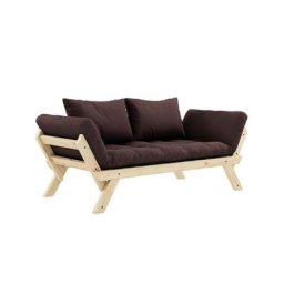 Banquette méridienne futon BEBOP pin naturel coloris marron couchage 75*200 cm.