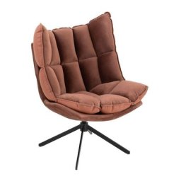 Fauteuil relax pivotant PIETRA tissu rouille