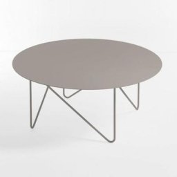 Table basse ronde SHAPE acier couleur Gris Tourterelle