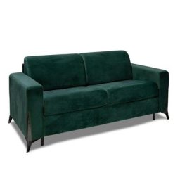 Canapé express PASSY convertible 120cm matelas épaisseur 16cm pieds métal noir