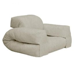 Fauteuil futon standard convertible HIPPO CHAIR couleur lin