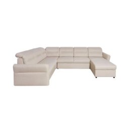 Canapé panoramique modulable convertible avec coffre GARDEN beige