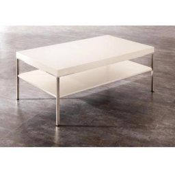 Table basse design ANZIO blanc laqué MAT 75cm