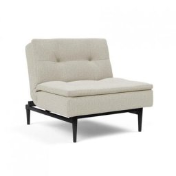 Fauteuil design DUBLEXO STYLETTO convertible lit 90*115 cm pieds chêne noir tissu Mixed Dance Natural