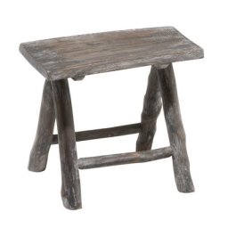 Tabouret CHET chêne brun foncé vieilli