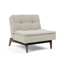 Fauteuil design DUBLEXO EIK convertible lit 90*115 cm pieds chêne fumé tissu Mixed Dance Natural