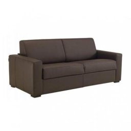 Canapé DREAMER convertible EXPRESS 140cm, polyuréthane marron matelas 16 cm