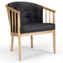 Fauteuil design scandinave ANNA accoudoirs bois