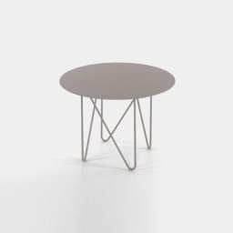 Table basse ronde SHAPE acier coloris gris tourterelle