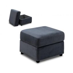 Pouf COFFRE DREAMER velours gris anthracite