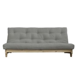 Banquette convertible FRESH pin coloris gris couchage 140*200 cm.